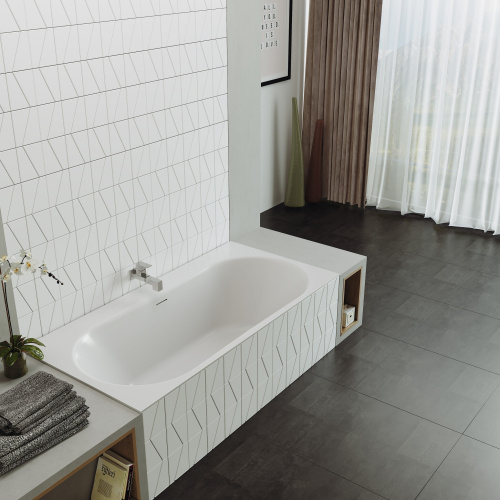 Ванна из искусственного камня Timo ANNELI ANNELI1800 180х90 встраиваемая прямоугольная с ножками - фото 2