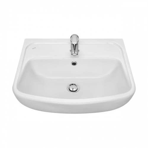 Раковина из сантехнического фарфора Santek Лонги 1WH501755 42х55 подвесная цвет белый 1 отверстие под смеситель - фото 2