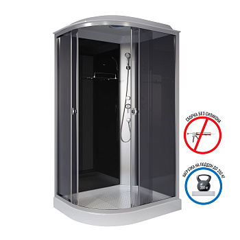 Душевая кабина Niagara Eco E120/80/13R/TN 120х80 асимметричная с крышей ориентация правая