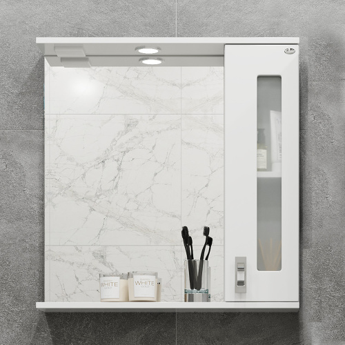 Зеркало-шкаф Onika Кристалл 206706 67х16х71 подвесной цвет белый - фото 2