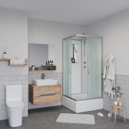 Душевая кабина Niagara Classic 11081424BKT 90х90 квадратная без крыши ориентация универсальная - фото 3