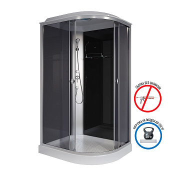 Душевая кабина Niagara Eco E120/80/13L/TN 120х80 асимметричная с крышей ориентация левая