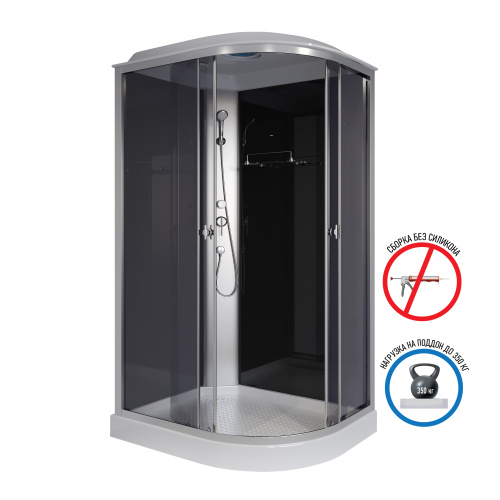 Душевая кабина Niagara Eco E120/80/13L/TN 120х80 асимметричная с крышей ориентация левая