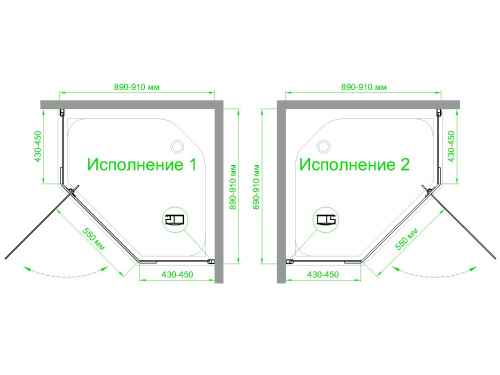 Душевой уголок Royal Bath TR RB90TR-C 90х90 стекло матовое профиль белый без поддона - фото 3