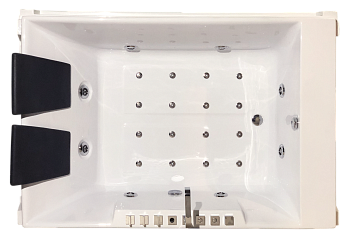 Ванна акриловая гидромассажная Royal Bath TRIUMPH RB665100DL 185х120 пристенная прямоугольная с каркасом