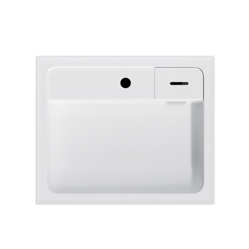 Раковина из сантехнического фарфора Am.Pm X-Joy M85WCC0601WG050 60х50 подвесная цвет белый 1 отверстие под смеситель - фото 2