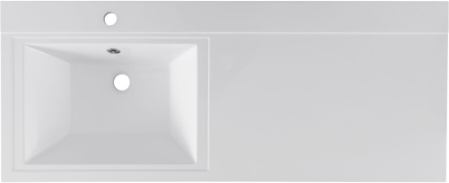 Раковина из литьевого мрамора Aquanet Персона 00169618 120х48 подвесная цвет белый 1 отверстие под смеситель - фото 4