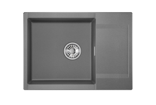 Кухонная мойка Granula 7003, ГРАФИТ 70х50 цвет графит поверхность матовая - фото 2