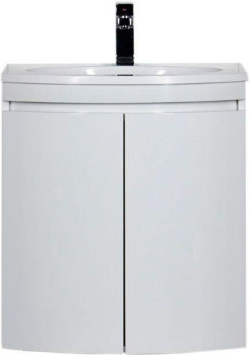Тумба с раковиной De Aqua Токката 167128 59х42х64 напольная/подвесная цвет белый - фото 2