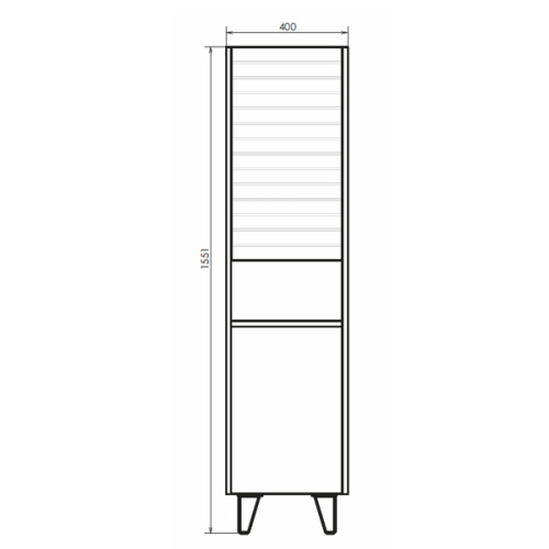 Шкаф-пенал Comforty Клеон 00-00003947CF 40х30х155 напольный цвет дуб дымчатый - фото 2