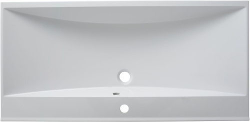 Раковина из литьевого мрамора Aquanet Нота 00281221 75х48 полувстраиваемая цвет белый 1 отверстие под смеситель - фото 3