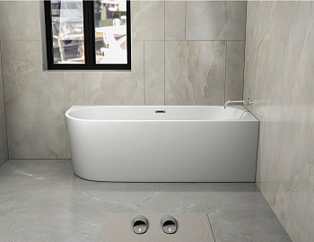 Ванна акриловая Cerutti SPA CT10091 170х75 отдельностоящая асимметричная с ножками