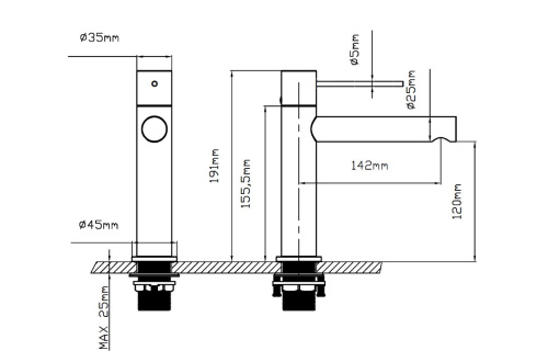 Смеситель Vincea Aspire VBF-4AS01GM на раковину вороненая сталь - фото 3