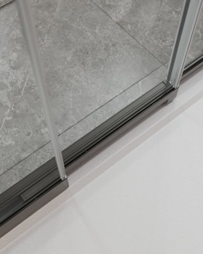 Душевая дверь Cezares MOLVENO MOLVENO-BF-3-90-C-GM-IV 90х195 стекло прозрачное профиль оружейная сталь - фото 4