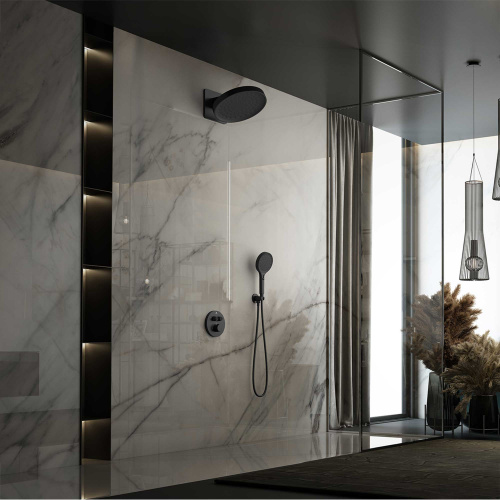 Душевая система Vincea Inspire VSFW-3I22MT3MB встраиваемая в стену с термостатом - фото 2