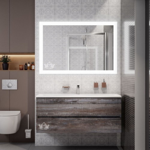 Зеркало в ванную Art&Max SOLI AM-Sol-1200-800-DS-F-H 120х80 - фото 2