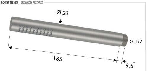 Душевая лейка Remer SS317MMX округлая - фото 2