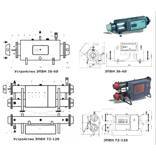 Водонагреватель электрический проточный 36 кВт Эван ЭПВН - 36(А) 18+18 - фото 3