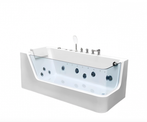 Ванна акриловая гидромассажная Frank 201759001 170х80 угловая асимметричная с каркасом - фото 2