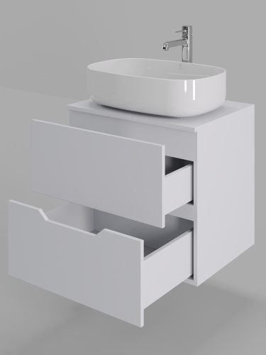 Тумба с раковиной Orange Line Li-60TuwMDF+B07-540W 61х46х71 - фото 4