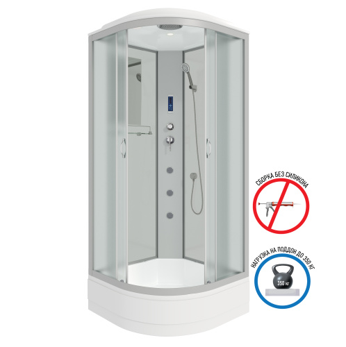 Душевая кабина Niagara Classic 33021424F 100х100 четверть круга с крышей ориентация универсальная - фото 2