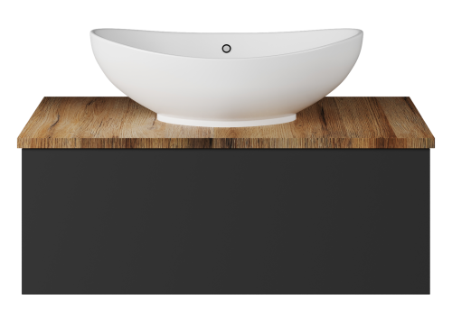 Тумба под раковину Misty Ива П-Ива-01080-481Я 80х45х30 подвесная цвет серый/коричневый - фото 2