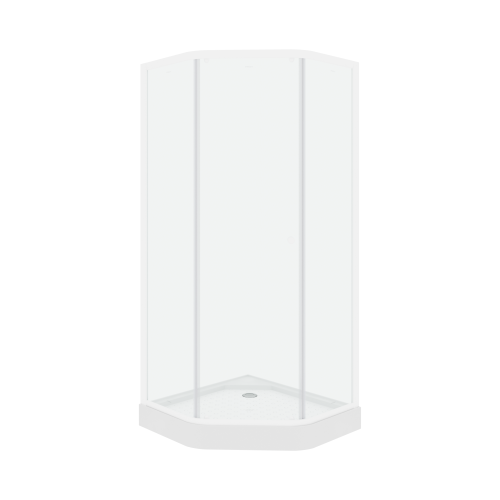 Душевой уголок Parly ZEP91 90х90 стекло прозрачное профиль белый с поддоном