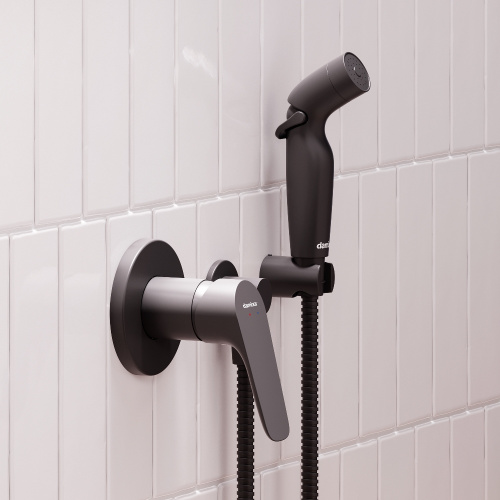 Гигиенический душ со смесителем Damixa Jupiter 777510300 черный - фото 3