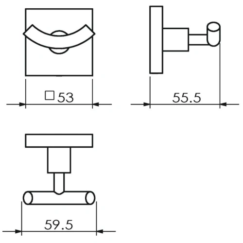 Крючок двойной Langberger LEDRO 11832A - фото 2