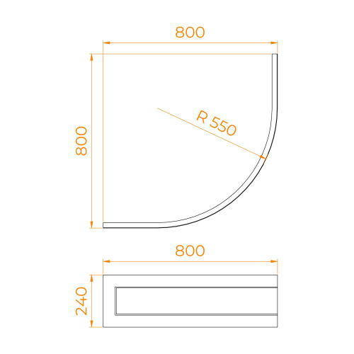 Экран фронтальный для поддона RGW 16230808-80 - фото 3