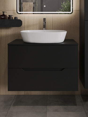 Тумба с раковиной Orange Line Li-80TubMDF+B08-500W 81х46х68 - фото 3