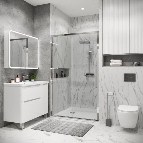 Душевая дверь Grossman Cosmo 100.K33.02.120.10.00 120х195 стекло прозрачное профиль хром глянцевый - фото 3