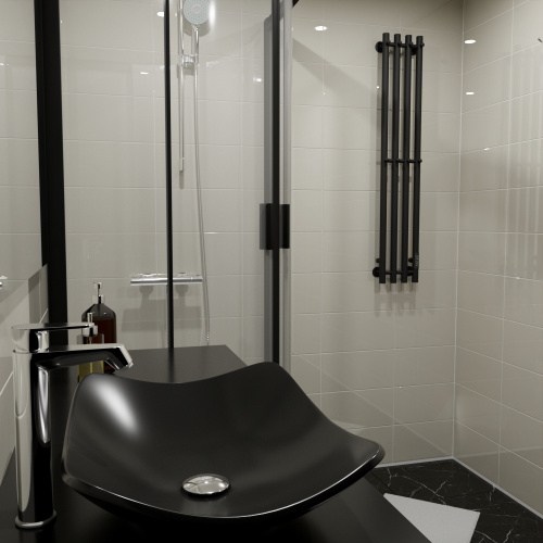 Полотенцесушитель Altasan Арго Арго12021ЧМ подвесной 21х120 электрический черный муар - фото 2