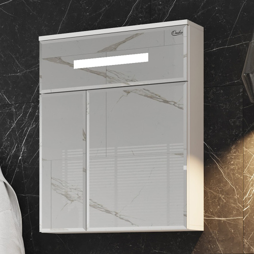 Зеркало-шкаф Onika Сигма 206034 60х15х74 подвесной цвет белый - фото 2