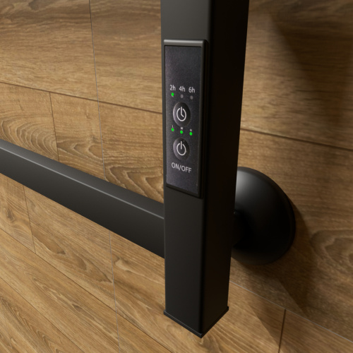 Полотенцесушитель Маргроид Вид 81-10 профильный 8110p-6050-1083-9005R 56х60 электрический черный матовый - фото 5