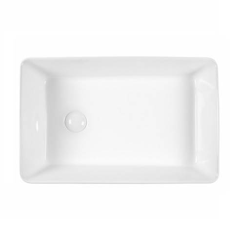 Раковина из сантехнического фарфора Bond Cube S67-500 52х34 накладная цвет белый глянцевый - фото 5