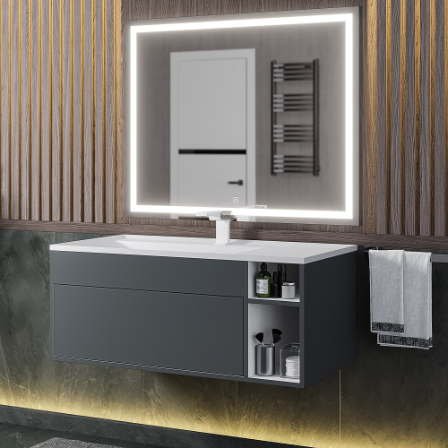 Тумба с раковиной Uperwood Lotus Premium 39340207465 100х50х44 цвет серый матовый - фото 3