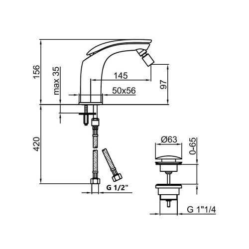 Смеситель Webert Aria AI840102844 на биде белый - фото 3