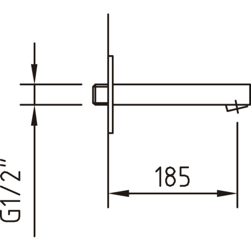 Излив Clever BIMINI 97999 настенный хром - фото 2