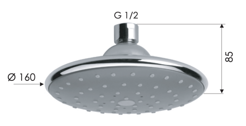 Верхний душ Remer 354PLX хром - фото 2