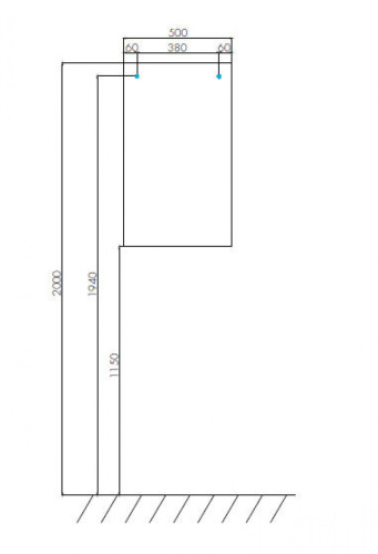 Зеркало в ванную Aquaton Йорк 1A171002YO010 50х85 цвет белый - фото 3