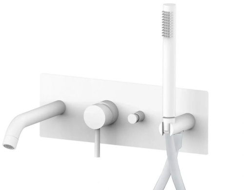Смеситель для ванны с душем Paffoni Light LIG001BO встраиваемый в стену белый