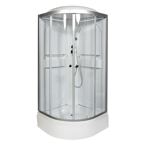 Душевая кабина AvaCan L510LED 100х100 четверть круга с крышей ориентация универсальная - фото 2