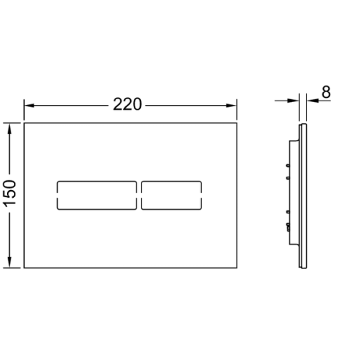 Панель смыва сенсорная Tece TECElux Mini 9240961 цвет черный - фото 2