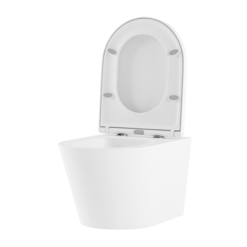 Унитаз подвесной Lavinia Boho Biore 330402CR белый глянцевый с сиденьем микролифт безободковый каскадный смыв - фото 2