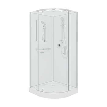 Душевая кабина Cerutti SPA KORRA90T 90х90 четверть круга без крыши ориентация универсальная