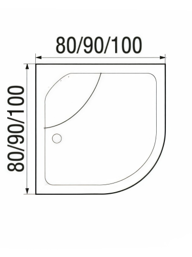 Душевая кабина River NARA LIGHT Б/К 90/44 MT (10000003576) 90х90 четверть круга без крыши ориентация универсальная - фото 4