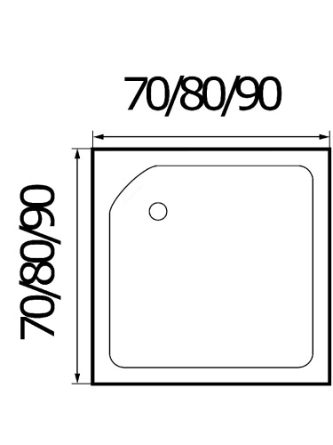 Душевой поддон WEMOR 80/24 S (10000002254) 80х80 акрил белый с каркасом - фото 2
