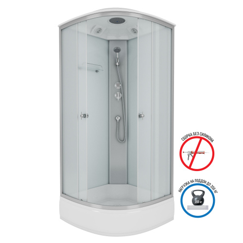 Душевая кабина Niagara Eco E90/26/MT 90х90 четверть круга с крышей ориентация универсальная