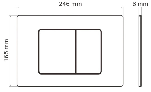 Клавиша смыва механическая Iberica Blanca INOX-C IB.B011.008.000 цвет серый - фото 3